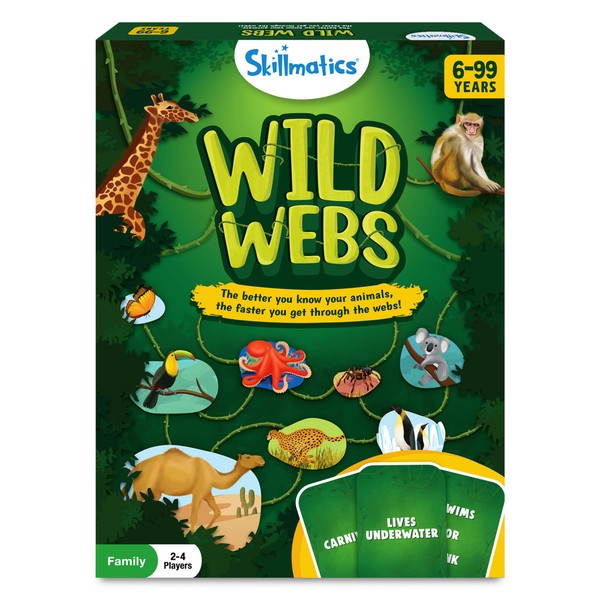 Skillmatics Board Game - Wild Webs, Animal Learning Game, Gifts,