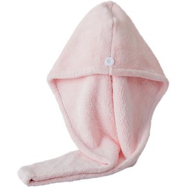 Housoutil Toalla de Microfibra para Secado Rápido de Cabello, Absorbente de Agua y Portátil, Hecha de Terciopelo Coral Rosa, Adecuado para Uso en Casa y Viajes
