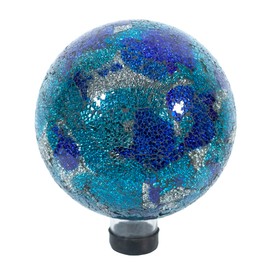 Echo Valley Blue/Aqua Gazing Globe, Hand Crafted Glass Globe, Outdoor Décor, 10 inch