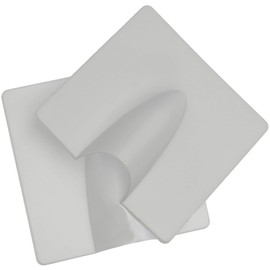 1STec 2 x White External Brick Drill Damage Weather Shield Cover for Cable Pipe Hose Hole Tidy Buster Plates fits Coaxial TV Alarm/Telephone Wire RG59 Coax CCTV Low Voltage Garden Lights Power Leads