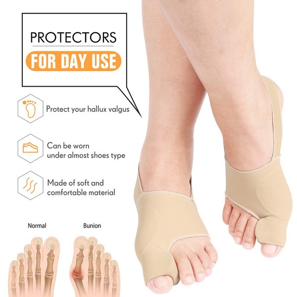 Bunion Corrector , Bunion Splints Bunion Pads - Hallux Valgus Treatment Bunion Socks Protector - Big Toe Straightener Pain Relief for Women & Men