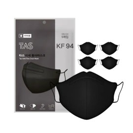 TASPLUS KF94 타스플러스 대형 블랙 100매 (5매x20봉) KF94 Tasp Plus Large Black 100 Pieces (5 Pieces x 20 Bags)