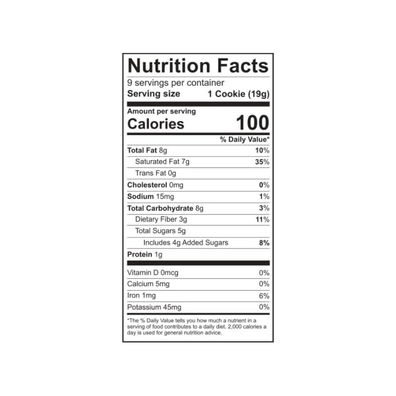 Emmy's Organics Coconut Cookies, Dark Cacao, 6 oz (Pack of