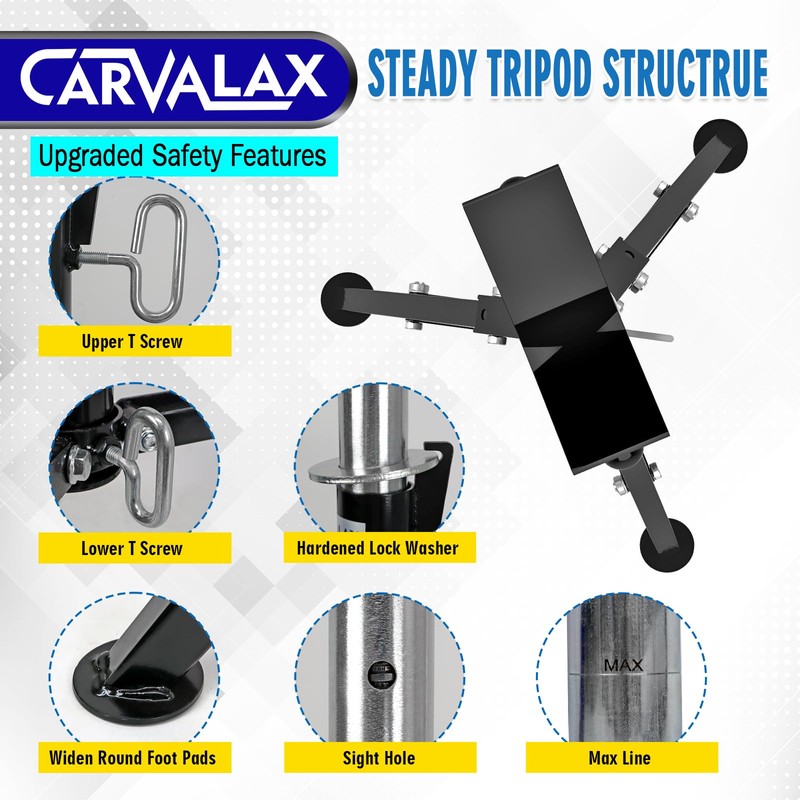 CARVALAX V-Head Pipe Jack Stands, 28"-52" Adjustable Pipe Stand Fits