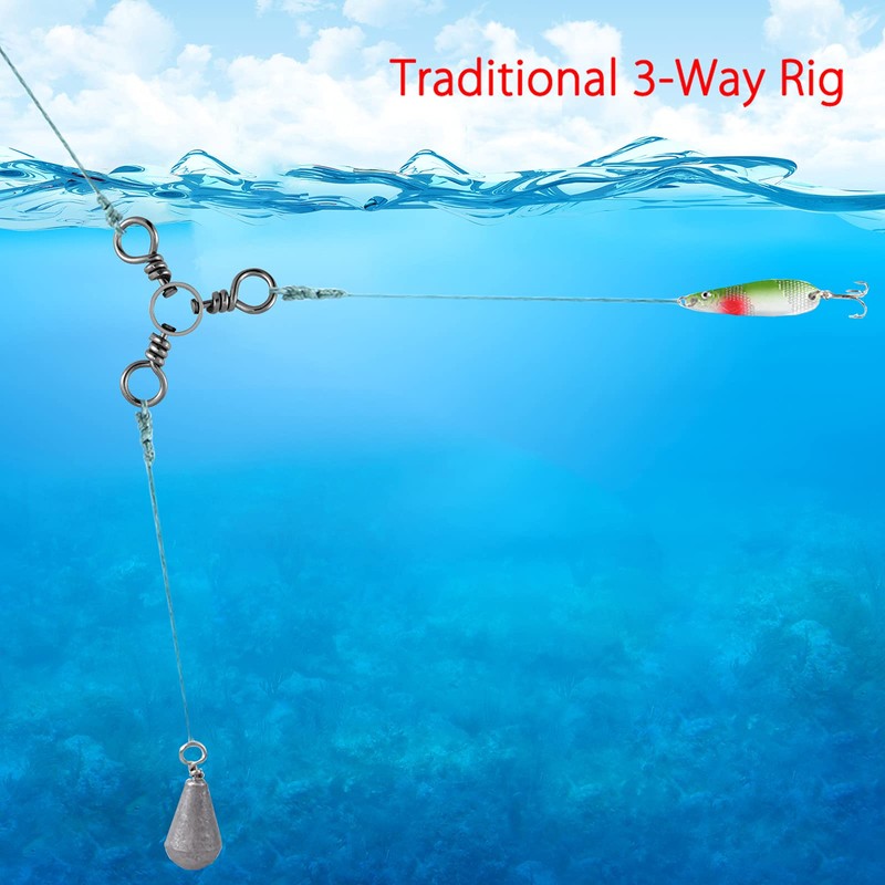 Dr.Fish Assortment 50 Three-Way Swivels Triple Swivels Trolling Catfish Rig
