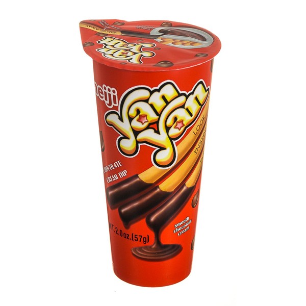 Meiji Yan Yan Chocolate Cream Snack, 2-Ounce Cups (Pack of