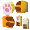 3 Pcs Sponge Brush Cat Claw-Shaped Cleaning Sponge Block Thickening