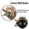 HOLKIE 50mm Ball Castor Wheel Antique Furniture Castors Swivel Castor