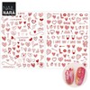 Nail Nara Valentine Heart Lettering Nail Sticker Metallic Red_Select Option (S6544406) / 발렌타인 하트 레터링 네일스티커 메탈릭레드_옵션선택 (S6544406)