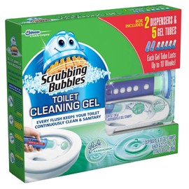Scrubbing Bubbles Toilet, Rainshower (2 dispensers + 30 Gel Discs), 6 Ounce, 6 Ounce