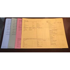 EZ Line Printed Vehicle Deal Record Envelopes 9x12 Jackets 100 Pack (Light Blue Detailed)