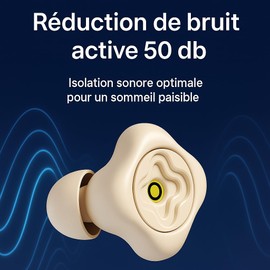 Ohrstöpsel mit Geräuschreduzierung bis zu 50 dB – maximaler Komfort – ideal zum Schlafen, Konzert, Reisen – mit Aufbewahrungstasche (Beige, Einheitsgröße)