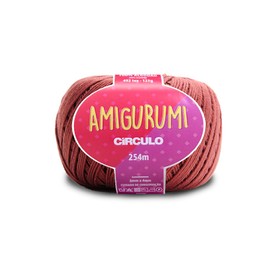 Circulo Amigurumi Yarn, 100% Mercerized Brazilian Virgin Cotton for Crocheting and Knitting, Soft Art - Sport Weight Yarn, 4.4 oz, 278 yds - Color 7567 - Cocoa