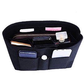 ZTUJO Purse Organizer Insert, Felt Bag Organizer For Handbag Purse Organizer,13 Colors, 6 Size (Large, Black)