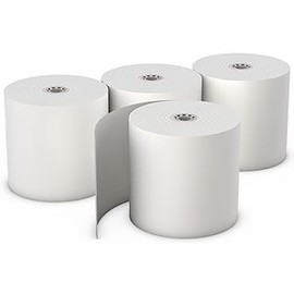 AmerCare 3 1/8 Inches x 273 Feet White Thermal Register Rolls with 7/16 Inch ID Core, Case of 50