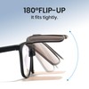 Cyxus 1600 Clip-on Sunglasses, Foldable, Polarized Lenses, Flip-up, UV Protection,