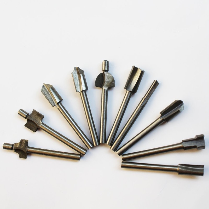 Leen4You 1/8"(3.2mm) Mini Shank HSS Titanium Router Bits Fit for