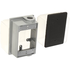 Thomas & Betts IHEF2-1 1-Gang Universal Box Extension Ring, Flanged with Extension Adapter, One Closure Plug, Gasket and Screws, Hub Size-1/2", 2 Outlets