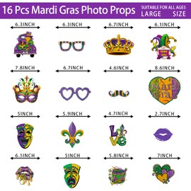 Mardi Gras Decorations Photo Booth Props Mardi Gras Decor Carnival Photo Booth Props Mardi Gras Decorations for Party New Orleands Party Supplies Masquerade Party Decoration