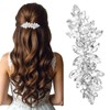 LunarCharm Diamanté Hair Clips, Silver Bridal Hair Accessories for Women,