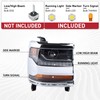Duolctrams Chrome HID/Xenon LED DRL Projector Headlight Assembly Compatible with