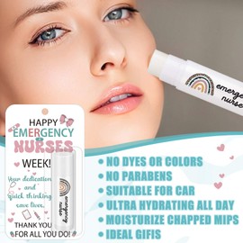 Leelosp 24 Pack Emergency Nurses Day Appreciation Gifts Inspirational Lip Balm Bulk Thank You Gifts End of Year Er Nurse Team Volunteer Pastor Appreciation Favor for Women Men Nursing School Hospital