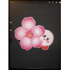 Kirby Cherry Blossom vinyl car decal 3 x 3 inches