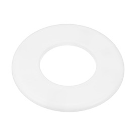 M METERXITY 1-Pack Wall Split Flange, ABS Round Self-Adhesive Escutcheon Plate Cover Buckle for 63 mm/2.48 in Dia Pipe Accessories/Floor/Ceiling, Plumbing Cover Plates [White,6.5mm/0.26in H]