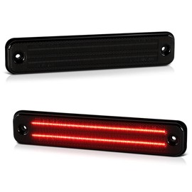 VIPMOTOZ Rear Red Full LED Side Marker Lights Reflector Lamps Compatible With 2003-2009 Hummer H2 Smoked Tinted Lens Black Housing Driver & Passenger Side Pair Set