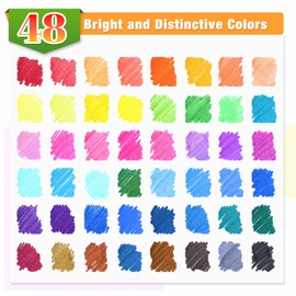 DAPAWIN 48 Fabric Markers, Fabric Markers Permanent for Clothes, Fine Tips Art Marker Set for Baby Clothes Onesies Bibs White Pillow Canvas Tote Bags-Non Toxic, Indelible and Permanent Fabric Paint.