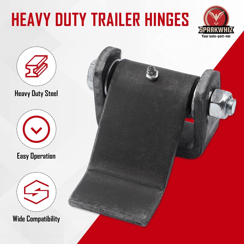 SPARKWHIZ Weld on Hinges Heavy Duty Greaseable Dump Trailer Trucks