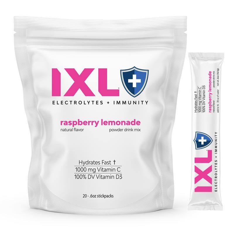 iXL Electrolytes + Immunity Supplement – Raspberry Lemonade Drink Mix