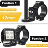 REARACE 2PCS UTV Whip Mount, UTV Light Flag Mounts Aluminium