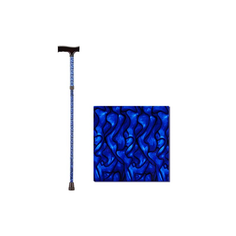 NOVA Medical Products Folding Walking Cane with Wood Grip Handle,