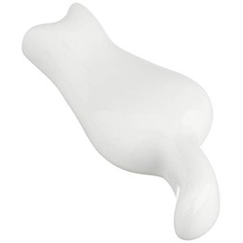 Arita Ware 10276 Chopsticks Rest, Cat, White, 2.4 inches (6 cm)