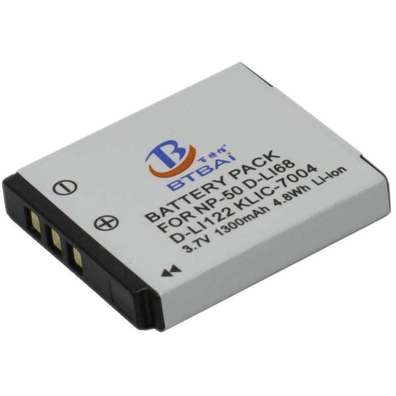 BTBAI Camera Battery for D-Li68 dli68 d-l168 dl168 d-li122 dli122