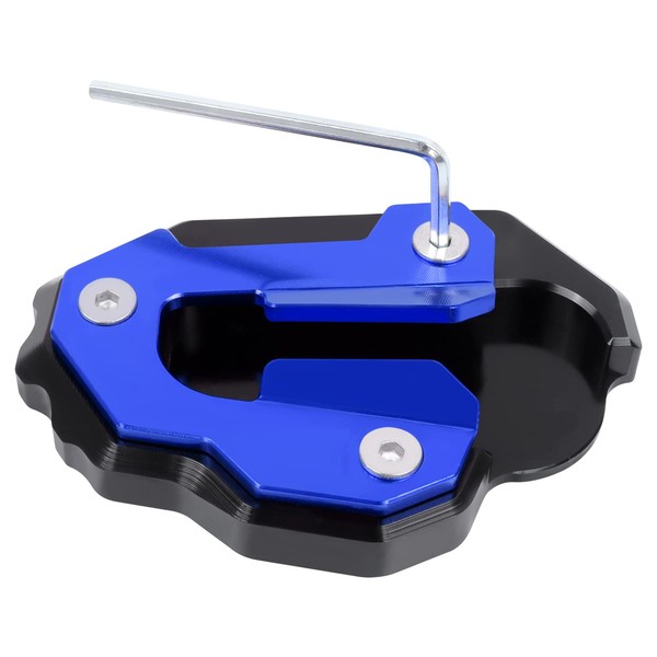 Worldmotop Motorcycle Kickstand Pad Enlarger Extension Side Stand Plate Pad