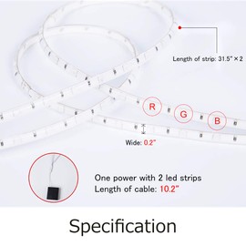 DANCRA RGB LED Strip Lights for Sports Equipment Decoration,Waterproof Battery Opertaed Scooter,Bike Skateboard Longboard Lights for Night Riding,Flexible Rope Lights with 3-Key Controller（2×2.62ft）