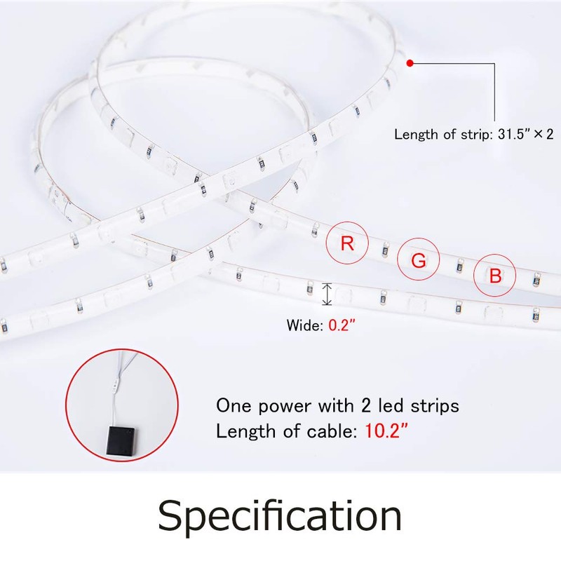 DANCRA RGB LED Strip Lights for Sports Equipment Decoration,Waterproof Battery