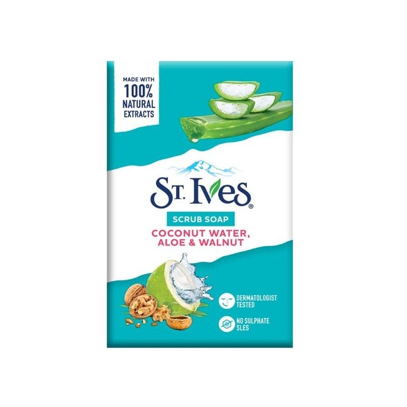 St. Ives' Scrub Bar Soap with Coconut Water, Aloe, and