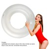 LED Inflatable Swim Ring with 2 Handles Transparent Swimming Floating