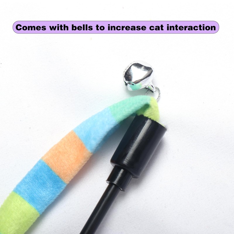 M JJYPET Cat Wand Toys, Interactive Kitten Toys for Indoor