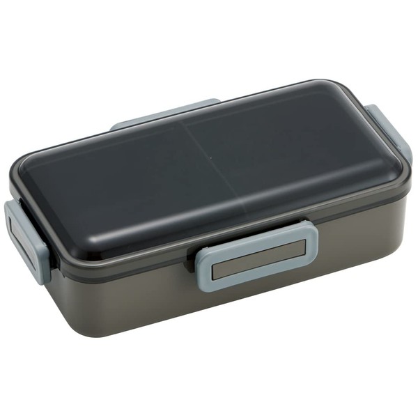 Skater PFLB8AG-A Bento Box, Charcoal Gray, 28.2 fl oz (830 ml), Antibacterial, Fluffy, Large Capacity, For Men, Made in Japan