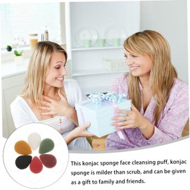 WOONEKY 6pcs Face Wash Sponge Exfoliating Scrubber for Women Makeup Removal Facial Cleansing Puff