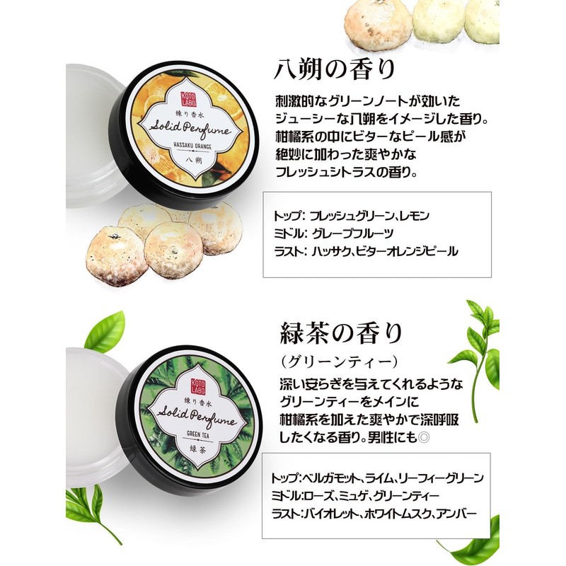 Coto Lab Solid Perfume Green Tea Made in Japan Shea