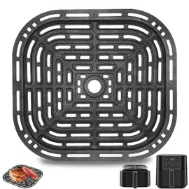 GWYXC Air Fryer Grill Plate for CHEFMAN 6 Quart Paris Hilton 6 Quart 8 in 1 Air Fryer, 9.0 * 8.2'' Food Grade Nonstick Replacement Rack Parts Tray Grill Crisper Plate Grill Pan, Dishwasher Safe