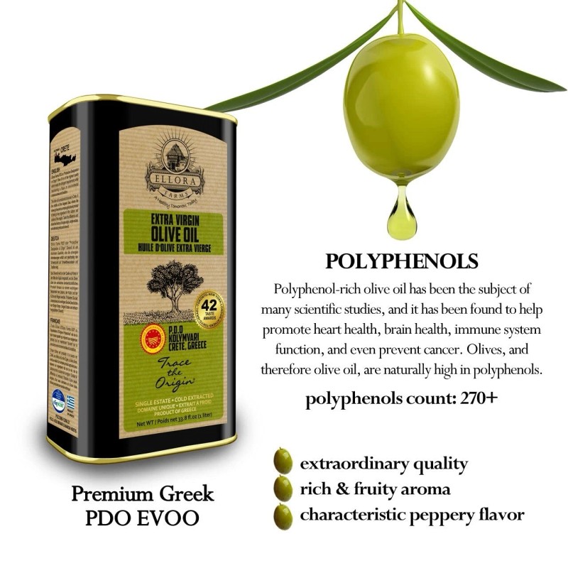 Ellora Farms, Greek Extra Virgin Olive Oil, Single Estate, 1