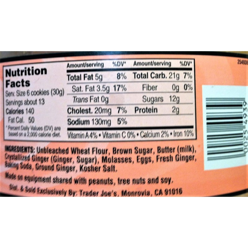 Trader Joe's Triple Ginger Snaps - 3 Pack (14 oz