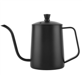 550ml Stainless Steel Long Gooseneck Coffee Pot Kettle with Lid for Home Kitchen Coffee Shop