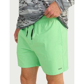 HUK Men's Standard Pursuit Volley, Quick-Dry Fishing Shorts, Summer Green